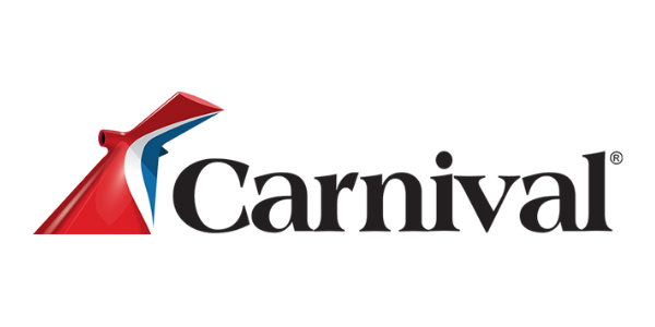 A carnival logo on a white background