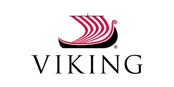 A logo for viking with a boat on it