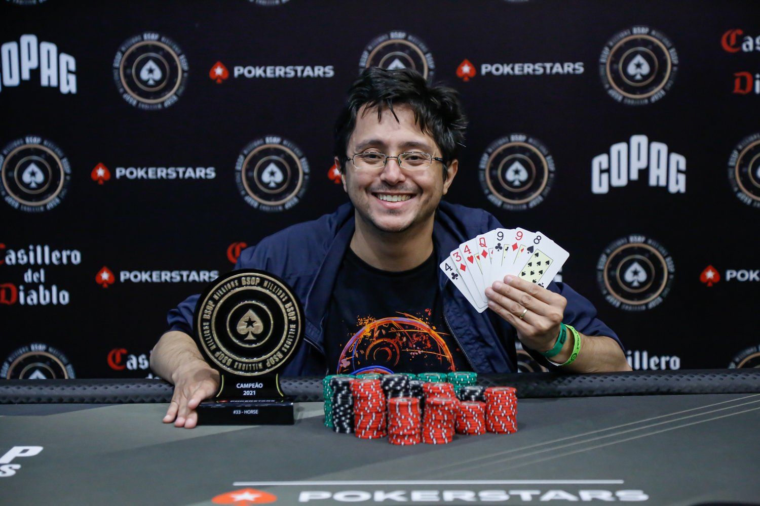 Liderando FT do começo ao fim, João Paulo Arantes, professor de matemática, é campeão do HORSE do BSOP Millions Liderando FT do começo ao fim, João Paulo Arantes, professor de matemática, é campeão do HORSE do BSOP Millions