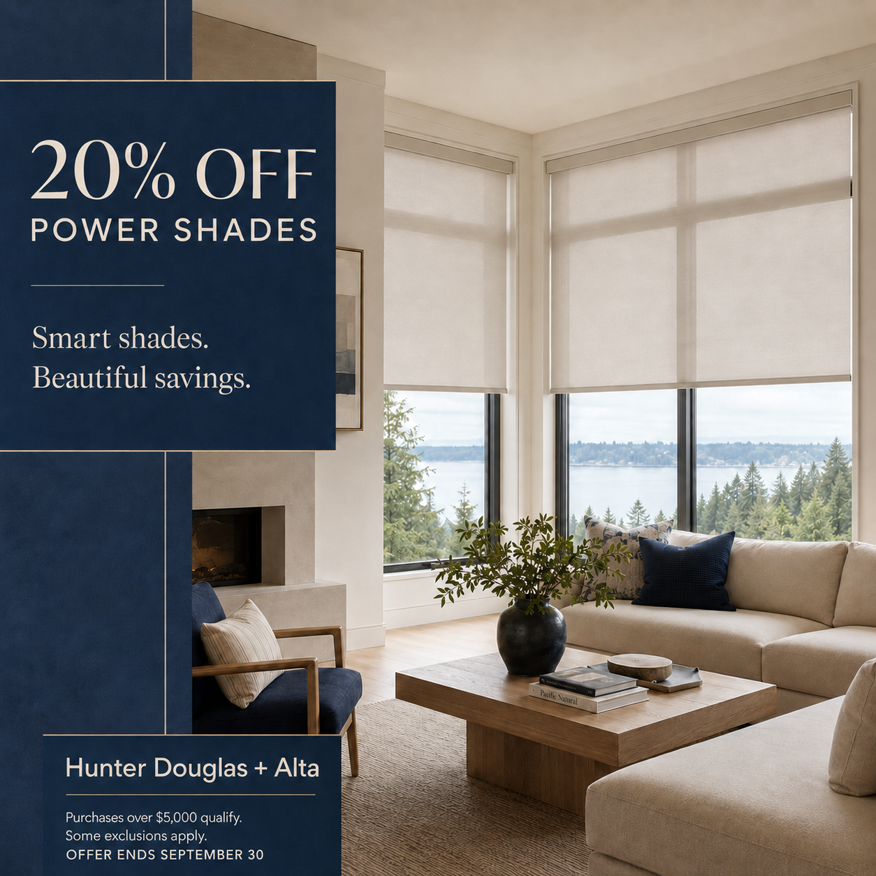 20% Off Power Shades | Wessco Blinds