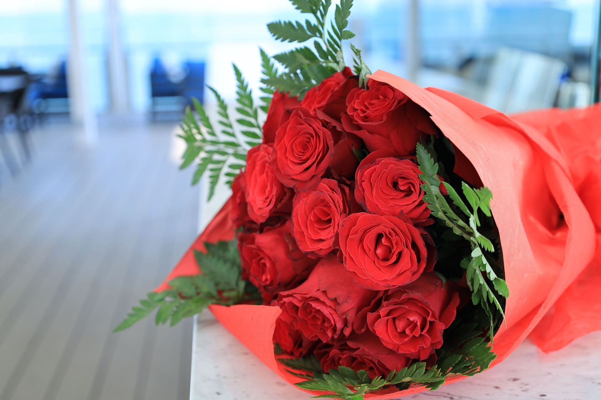 Boeket rode rozen