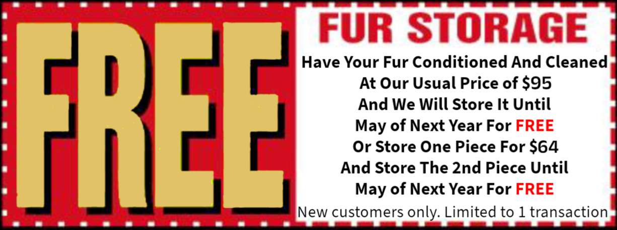 Fur storage in Los Angeles for mink coats and more, discount coupon for David Appel Furs of Beverly Hills.
