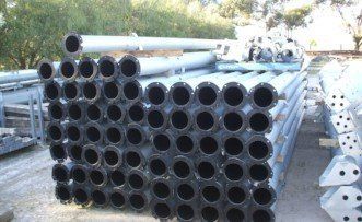 Neat stack of pipes
