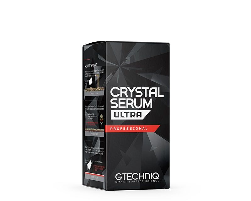 A box of crystal serum ultra by gtechniq on a white background.