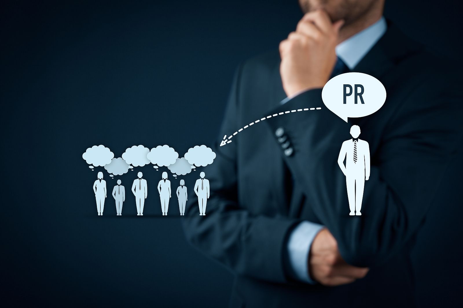 Crisis communications agency Buckinghamshire - Businessman think about PR services