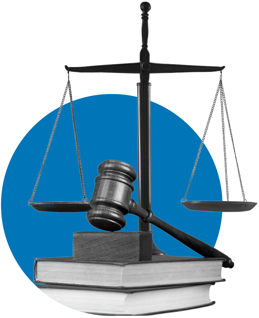 A judge 's gavel is sitting on top of a stack of books