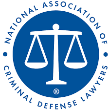 Logo: "The National Trial Lawyers Top 40 Under 40". Lady Justice figure in center, blue and gold colors.