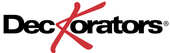 A black and red logo for decorators with a red cross.