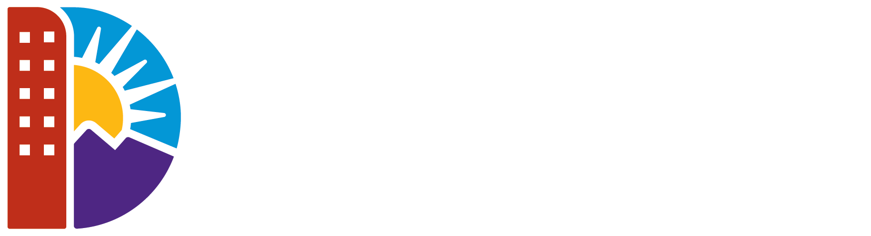 White Denver Parks and Recreation Logo