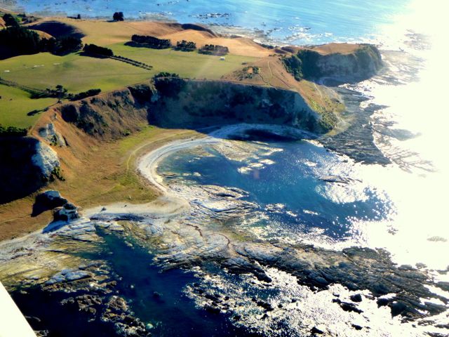 Aerial view of the Kaikōura coastline