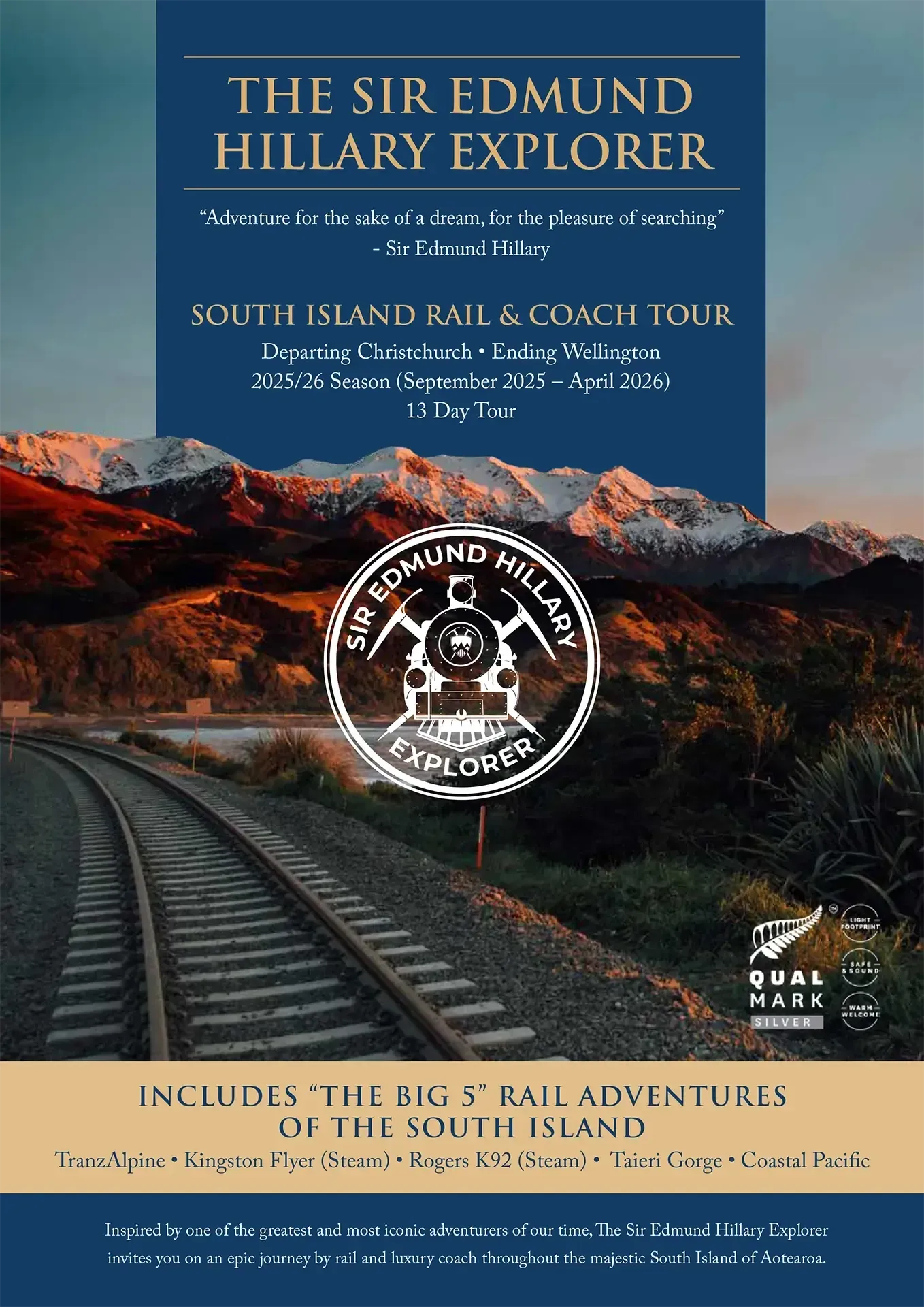 The Sir Edmund Hillary Explorer - Tour Brochure Cover