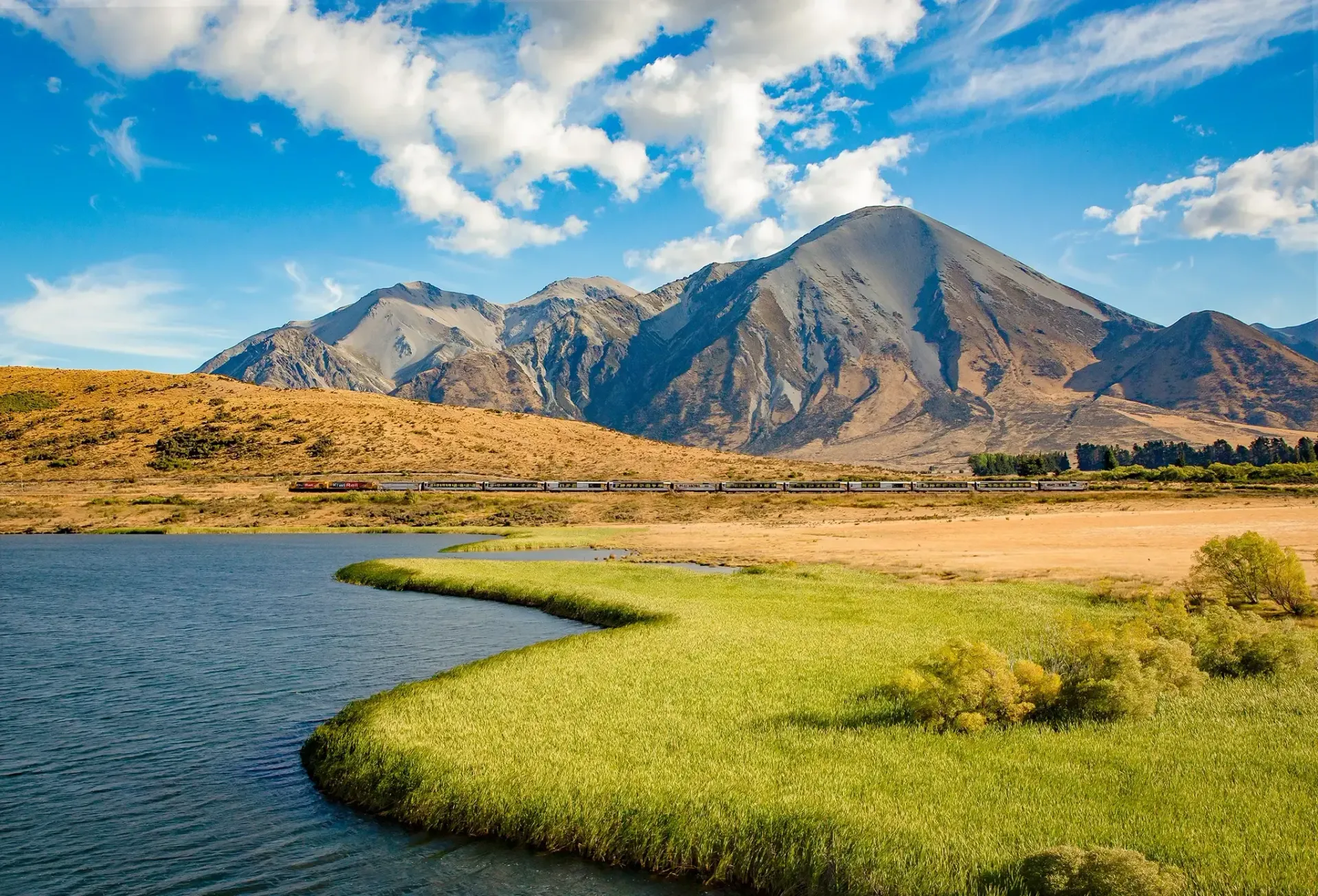TranzAlpine Views on the Sir Edmund Hillary Train Journey