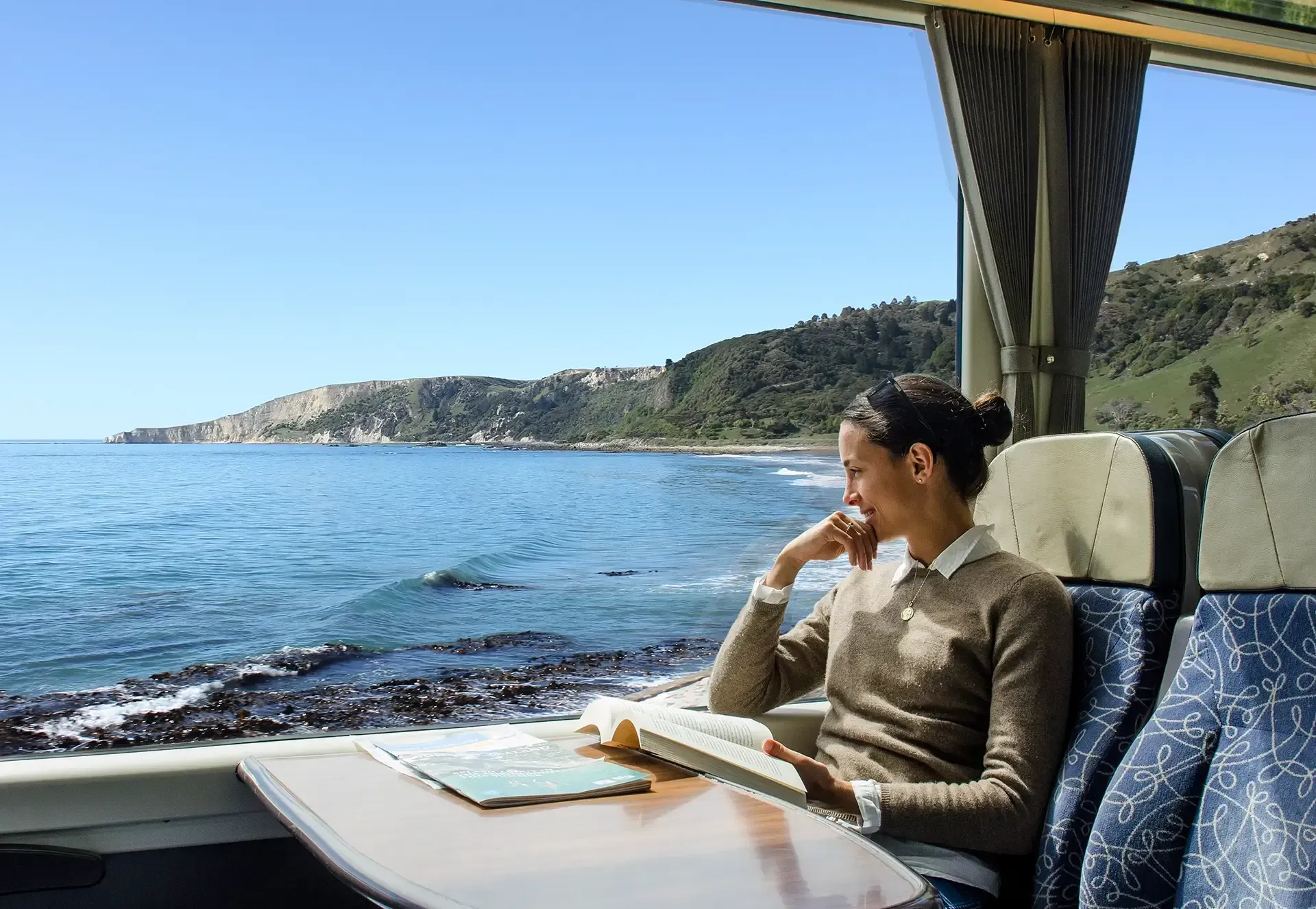 Coastal Views on the Sir Edmund Hillary Train Journey