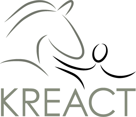 Logo KREACT. Kwaliteitskeurmerk paardencoaching. Logo KREACT. Kwaliteitskeurmerk paardencoaching.