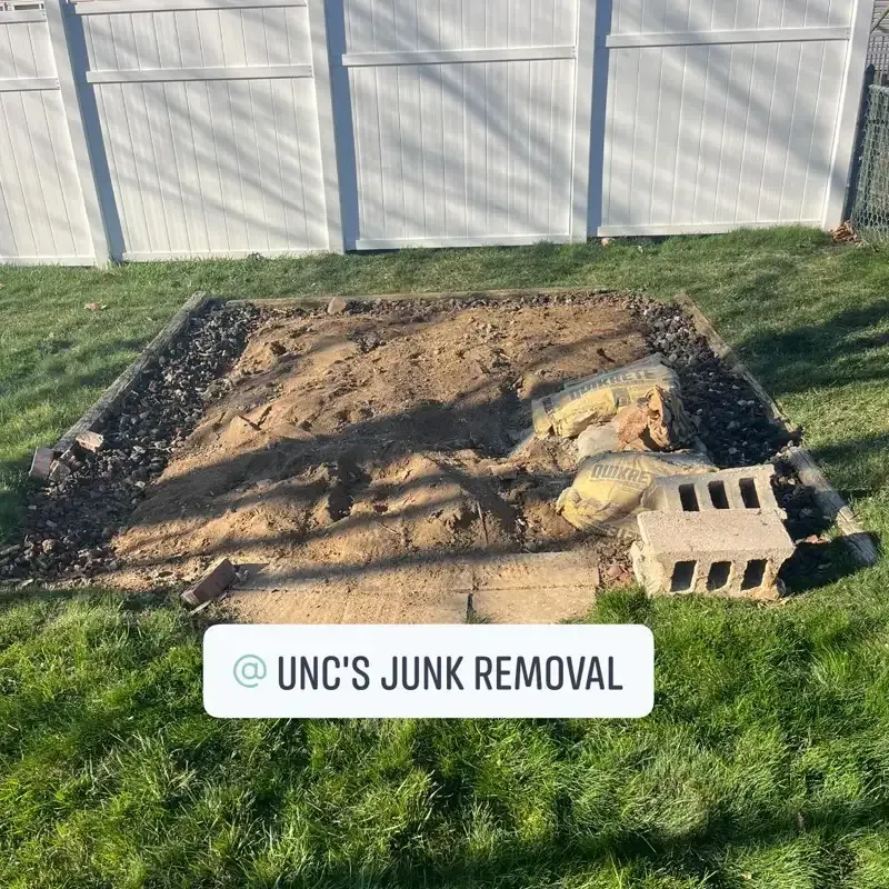 after shed demolition