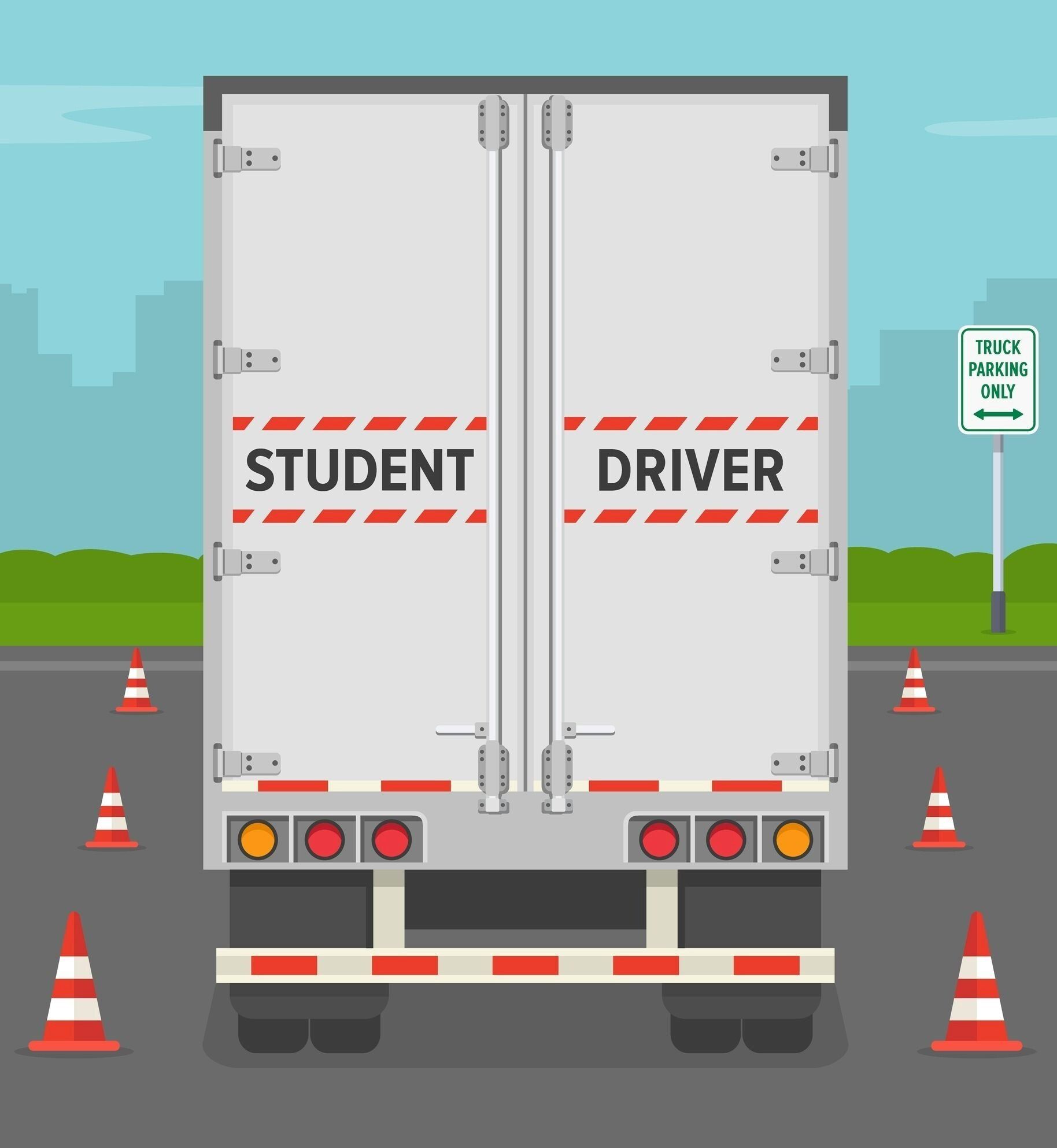 Student Driver Illustration — Reliable Driver Training in Darwin, NT