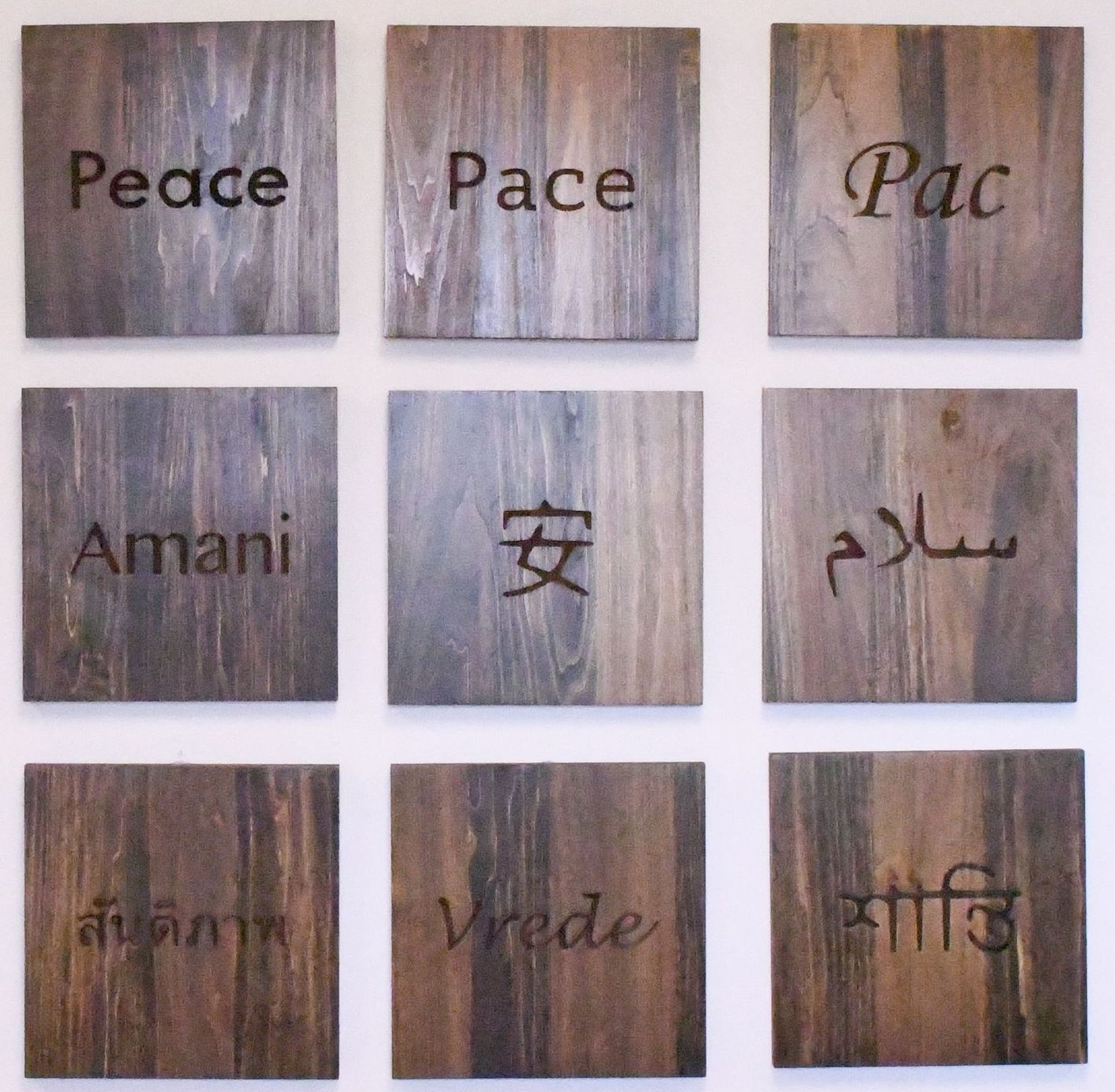 Peace in many languages