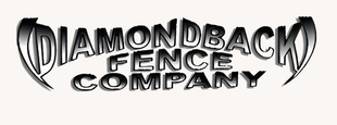 Diamondback Fence Company logo with stylized black text and a circular emblem