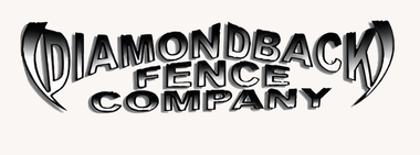 Diamondback Fence Company logo with stylized black text and a circular emblem