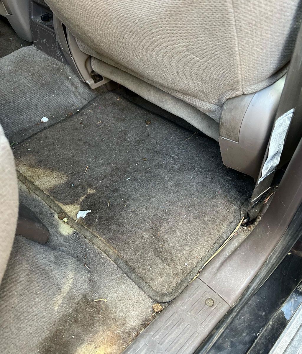 Car carpet before
