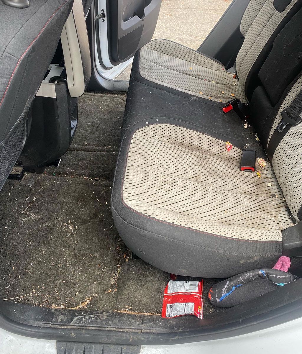 Car carpet before