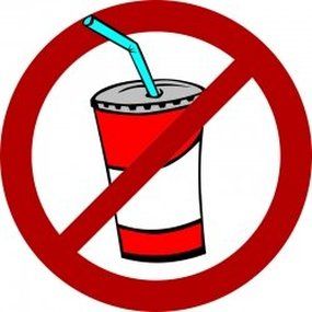 No drinking cups icon: red cup with straw crossed out in a prohibition symbol