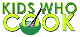 A logo for kids who cook with a bowl and whisk