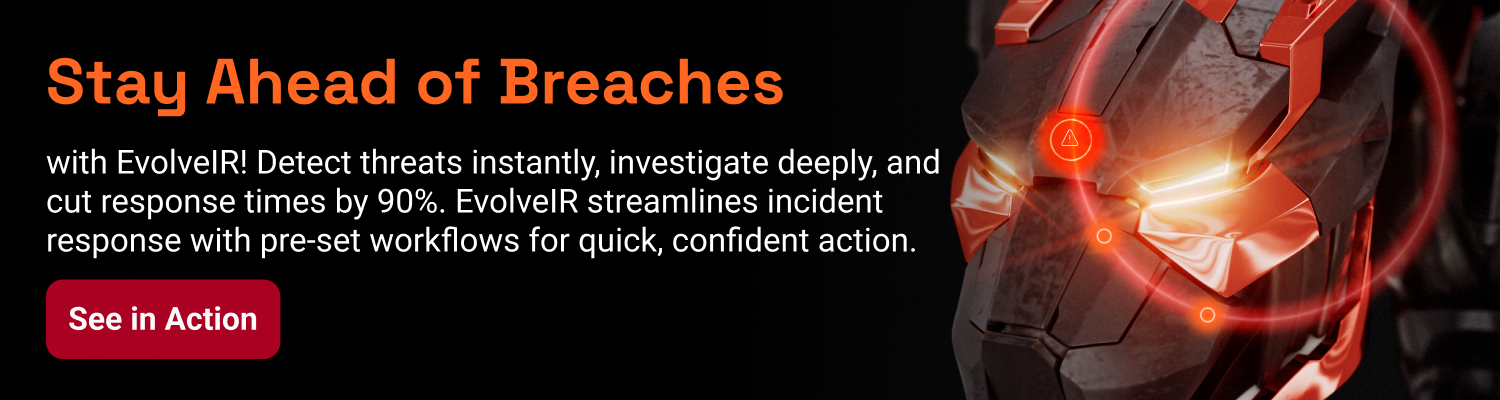 A black background with orange text that says stay ahead of breaches