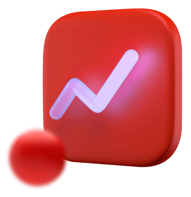 A red square with a purple arrow on it
