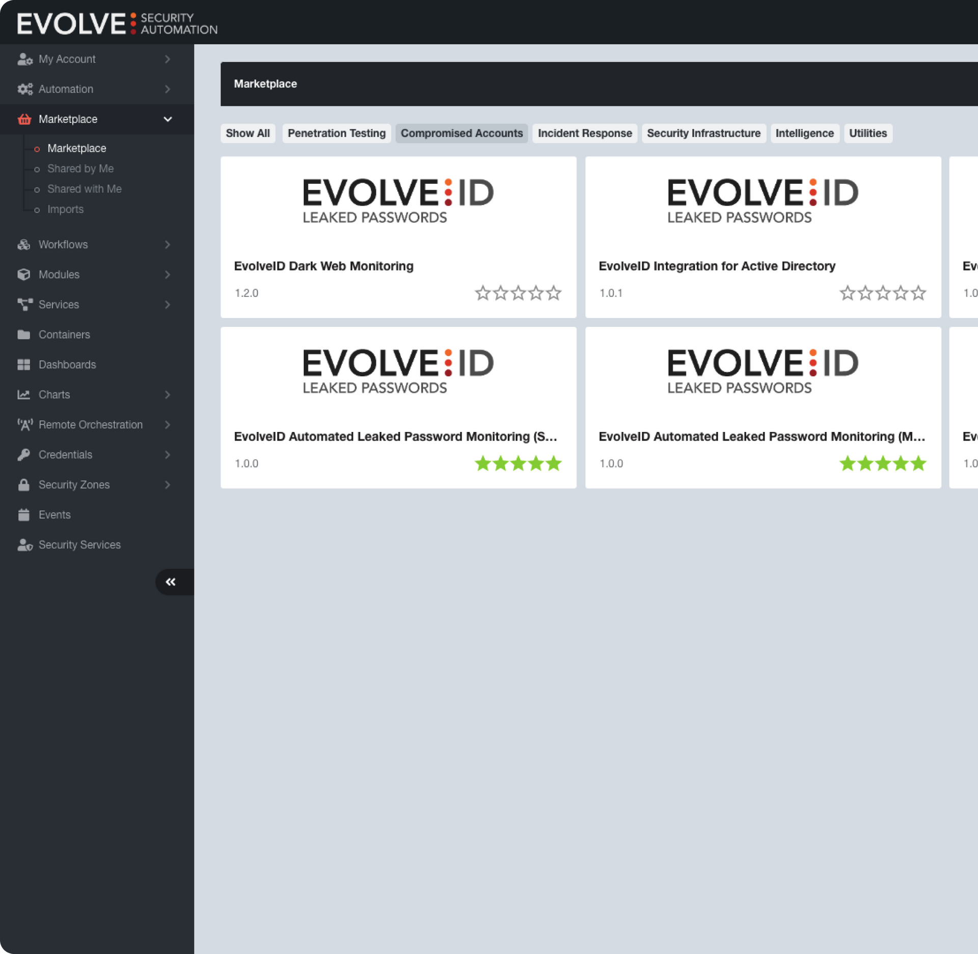 A screenshot of the evolve id website