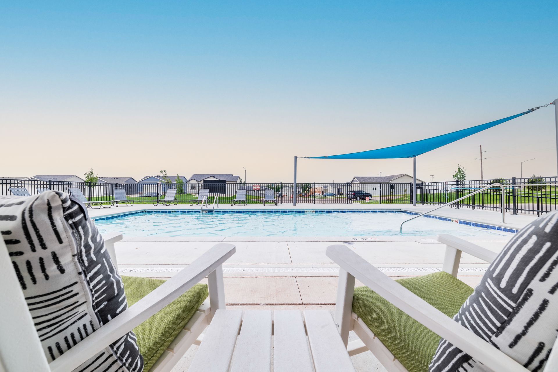 Pool with chairs
