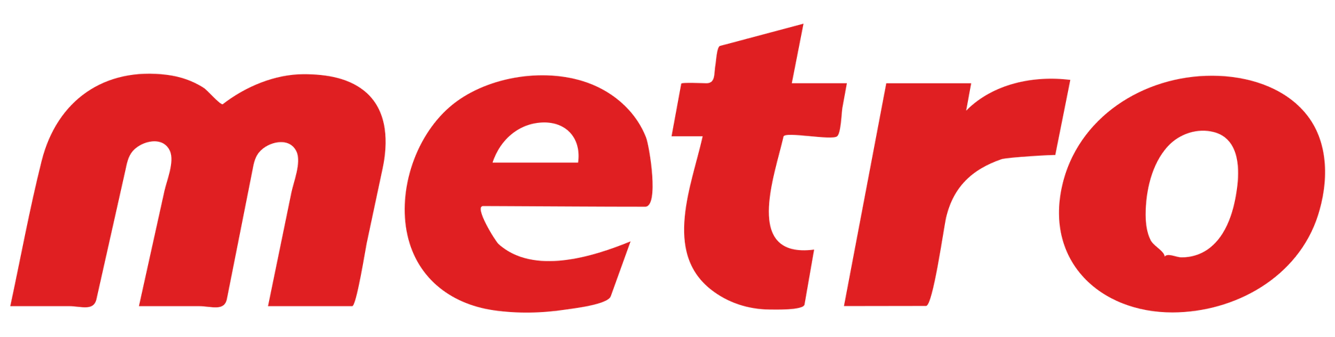 Un logo de métro rouge sur fond blanc