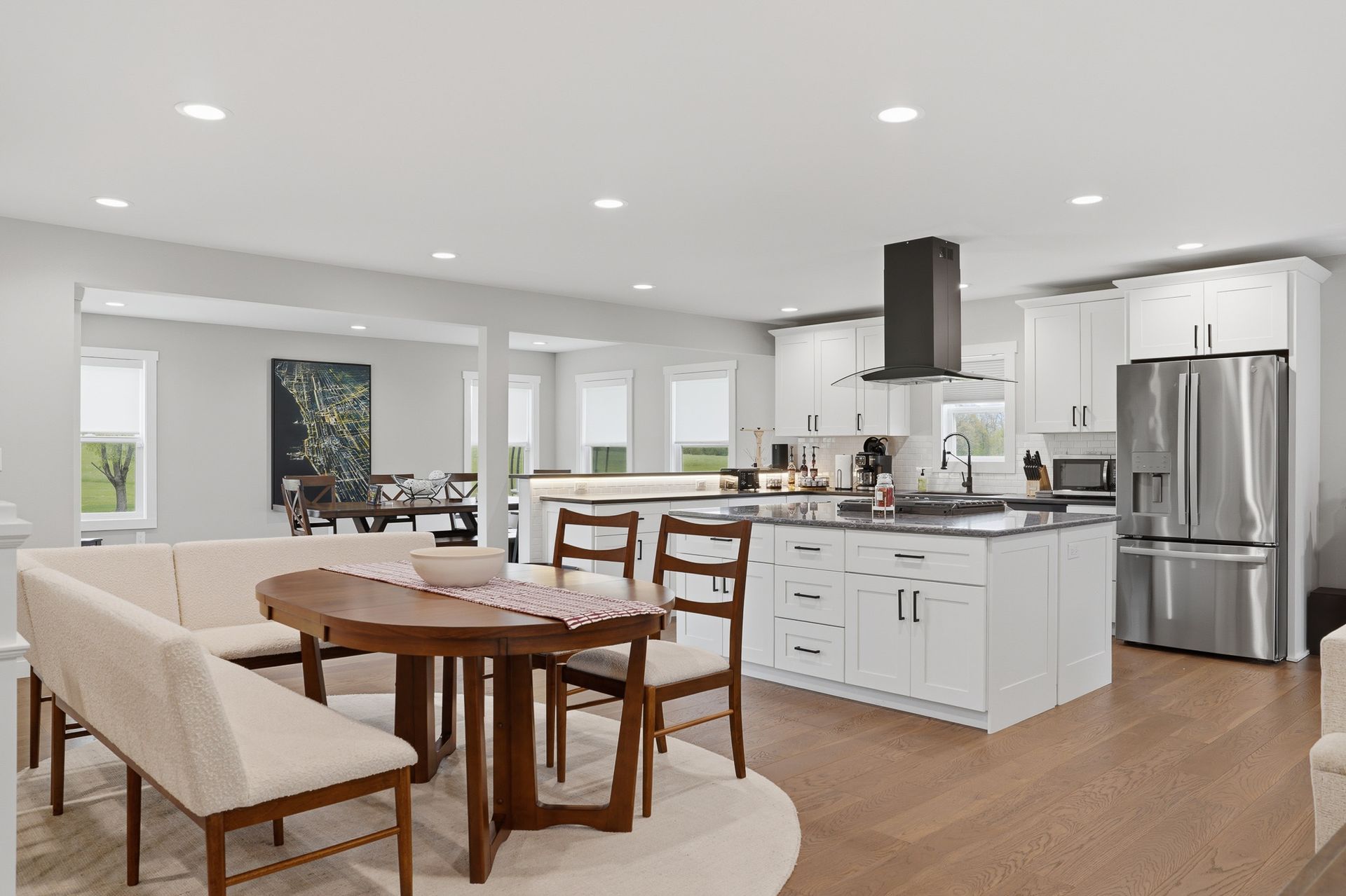 Bright modern kitchen photographed by Frank Photos LLC