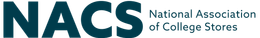 A logo for the national association of college stores