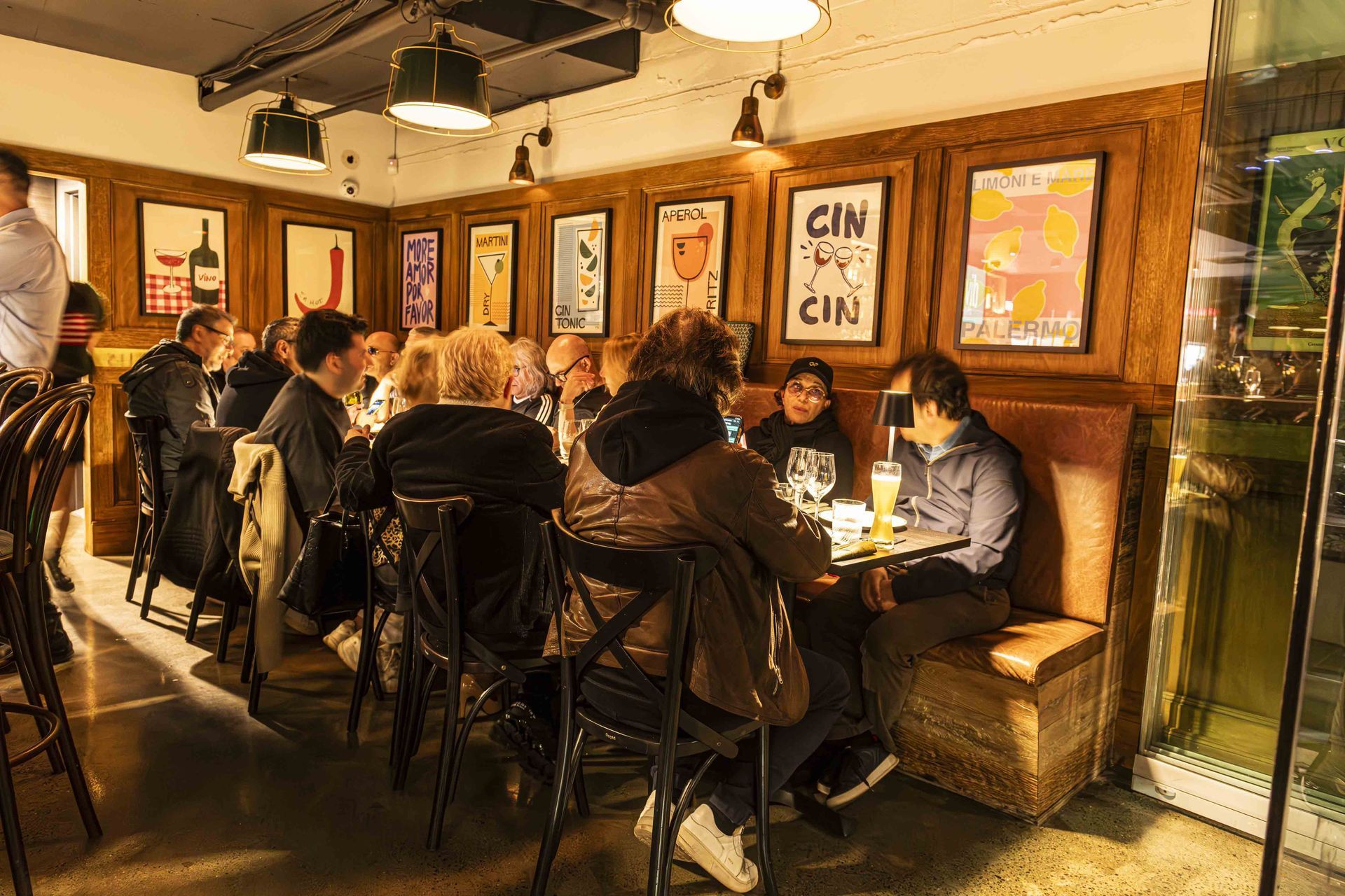 Group enjoying a meal at Divino Osteria