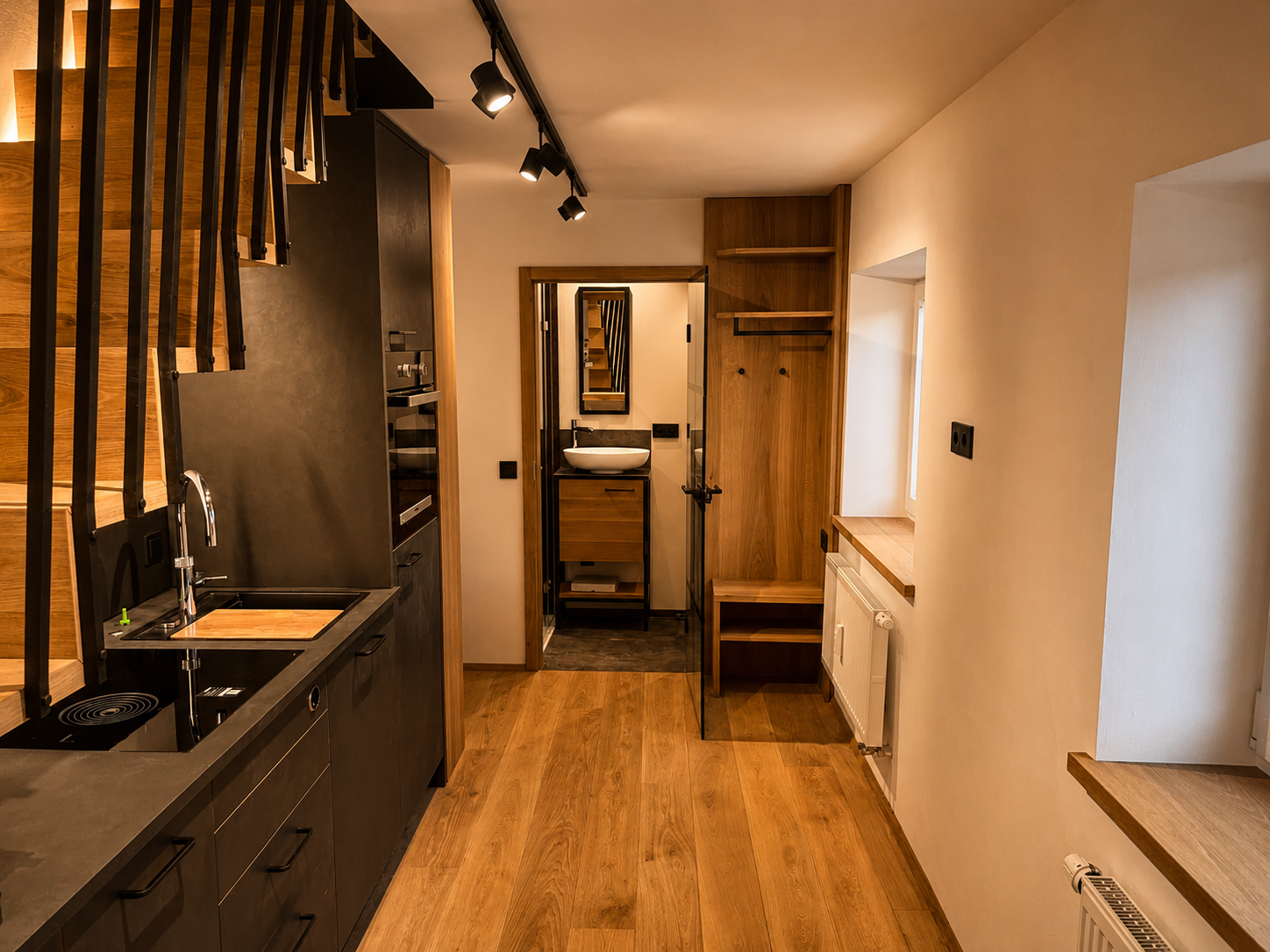 Umbau einer Ferienwohnung mit individuellem Innenausbau und moderner Gestaltung