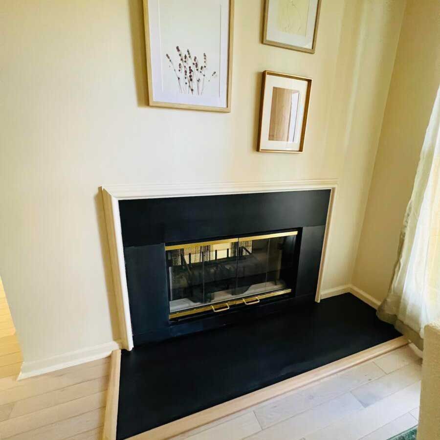 After Painting Fireplace — Carmel Valley, CA — Luxury Custom Painting
