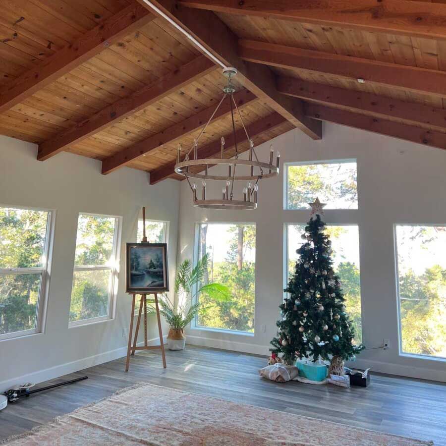 House with A Christmas Tree — Carmel Valley, CA — Luxury Custom Painting