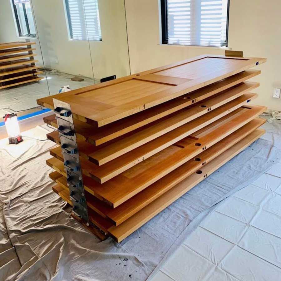Stack of Doors — Carmel Valley, CA — Luxury Custom Painting