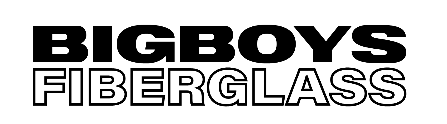 BIGBOYS FIBERGLASS logo in bold black and white text