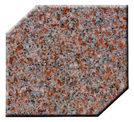 Black glittery hexagonal tile with clipped corners on a white background