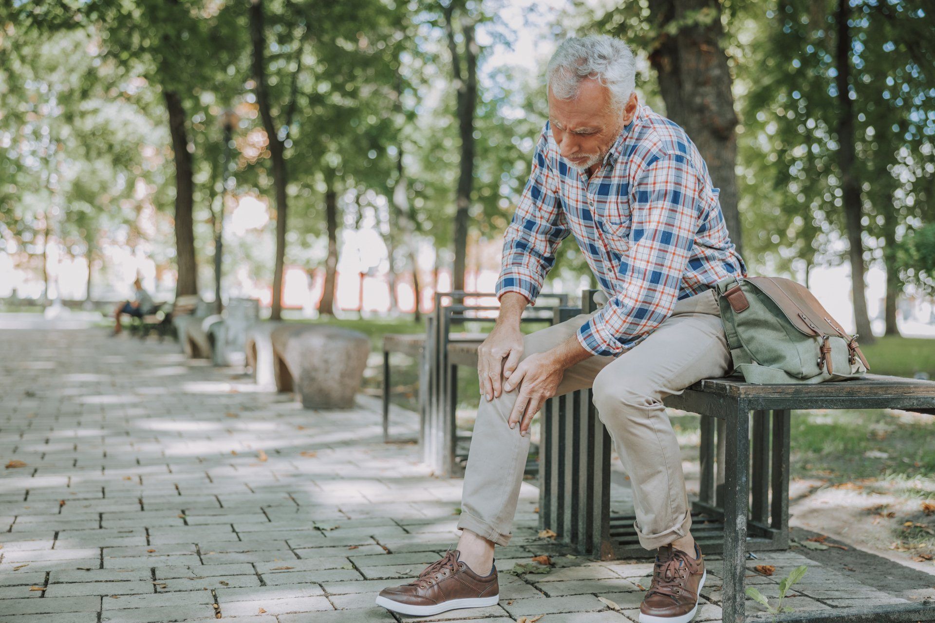 Old Man Suffering From Knee Pain — Powell, Ohio — Dublin Family PT