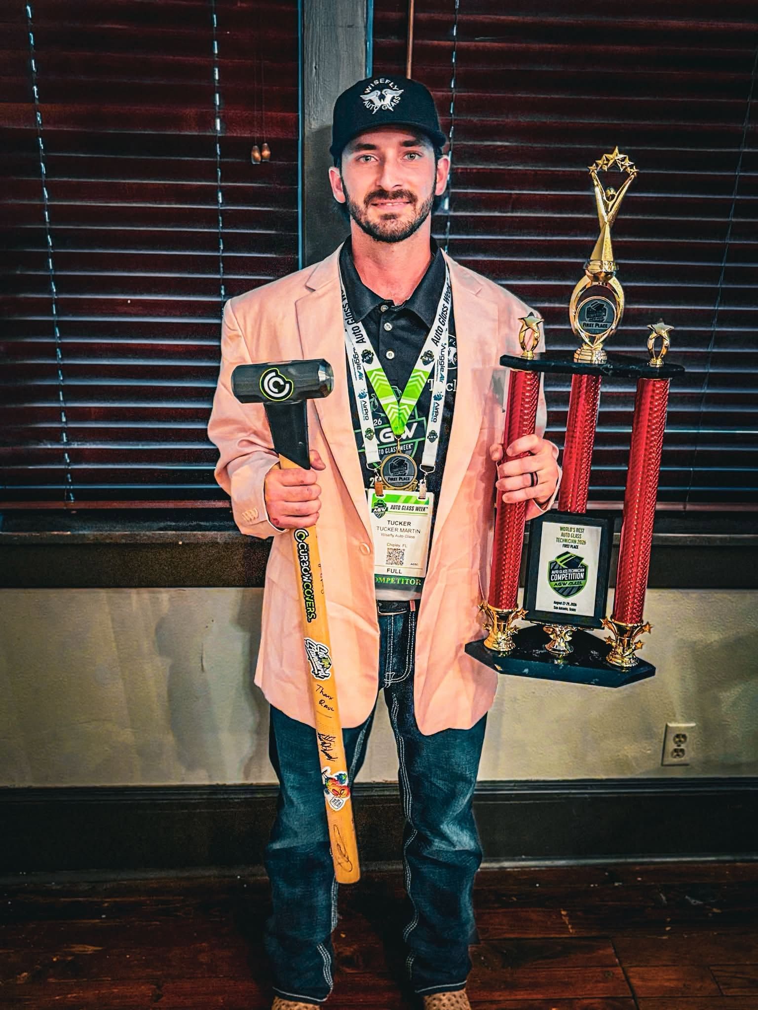 Tucker Martin Gold Winner at Auto Glass Week