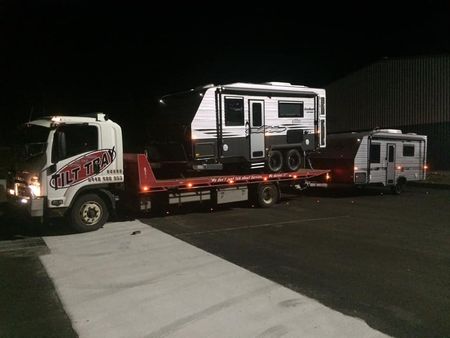 Truck towing caravans — Towing in Dubbo, NSW Truck towing caravans — Towing in Dubbo, NSW