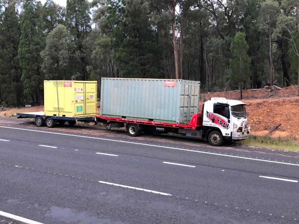 Truck Transporting Containers — Towing in Walgett, NSW