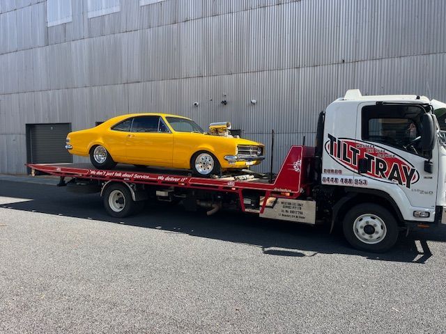 Vintage Car on Tow Truck — Towing in Dubbo, NSW