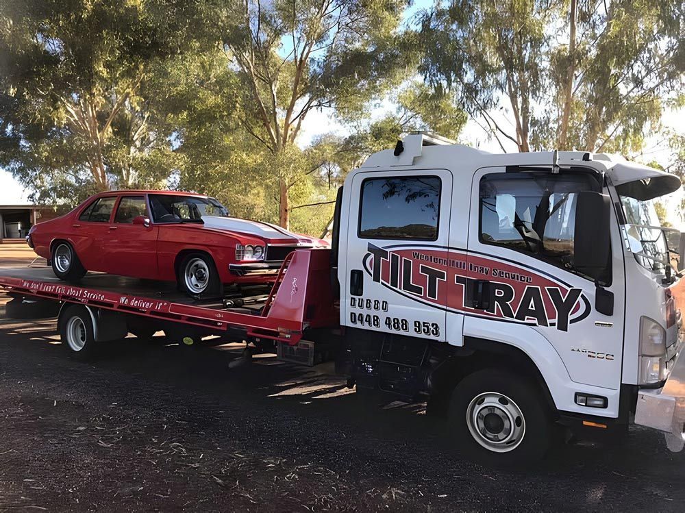 Tow Truck Assisting A Stranded Vehicle Safely