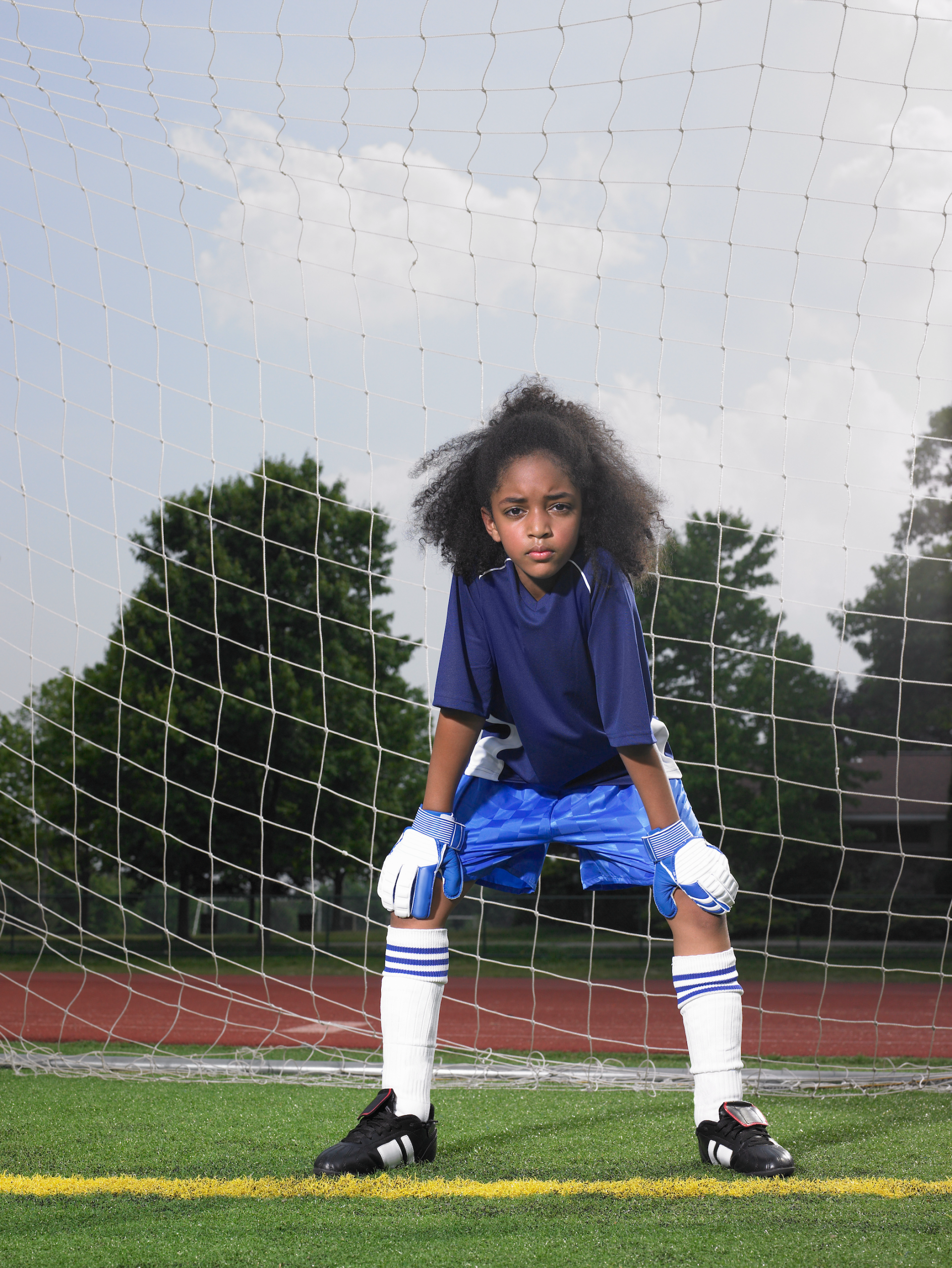 A young goalkeeper for Great Falls Reston Soccer Club