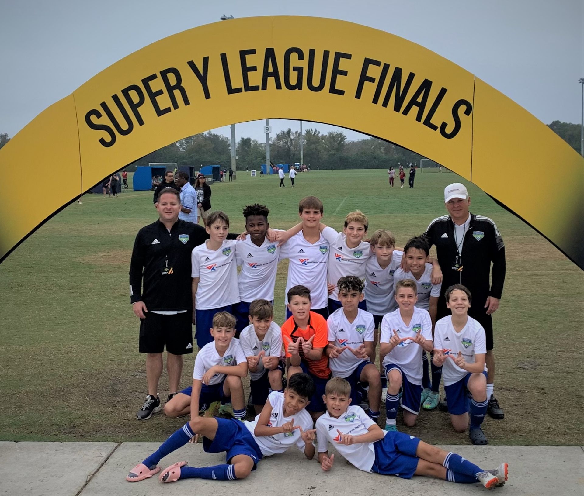 A Super Y Great Falls Reston Soccer Club team at the Super Y League Finals