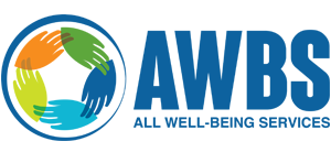 AWBS logo with multicolored circular hand icon and blue “ALL WELL-BEING SERVICES” text